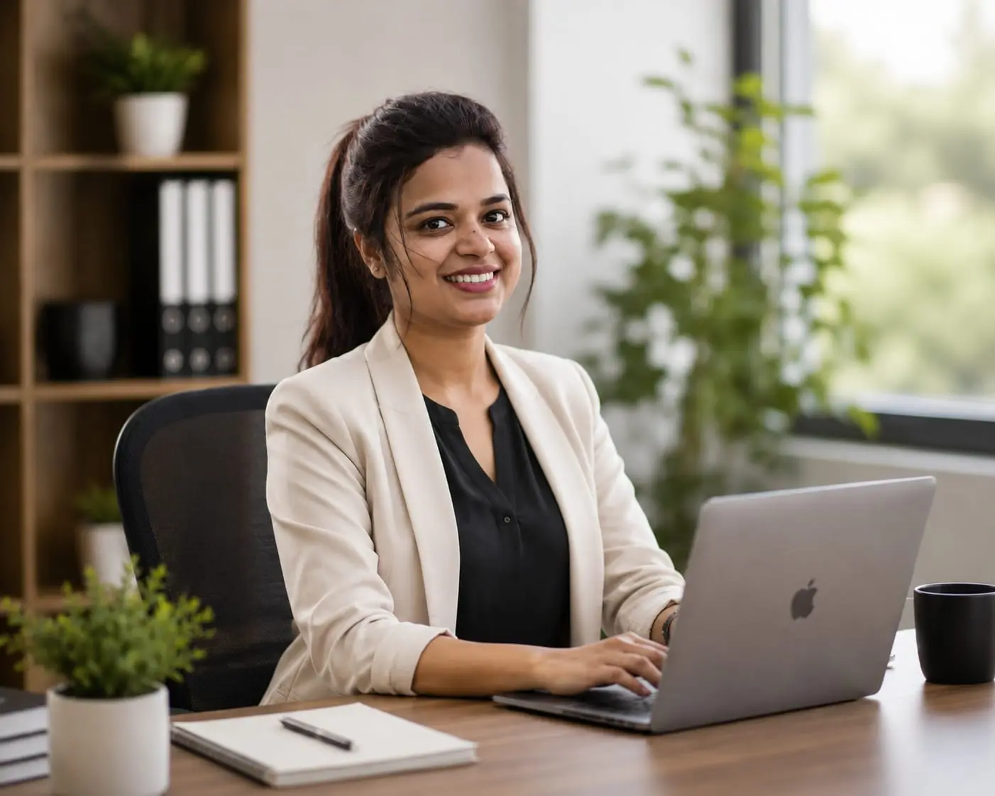 About us girl with laptop digital marketing strategist in kottayam